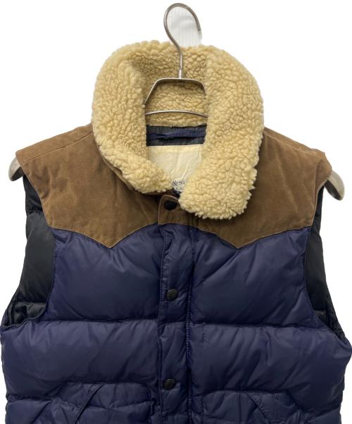 Denim & Supply Ralph Lauren（デニム＆サプライ ラルフローレン）Denim & Supply Ralph Lauren (デニム＆サプライ ラルフローレン) ダウンベスト ネイビー×ブラウン サイズ:Ｓの古着・服飾アイテム