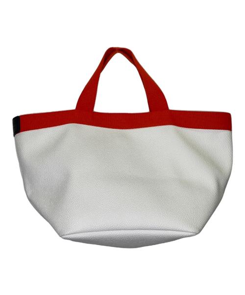 Herve Chapelier（エルベシャプリエ）Herve Chapelier (エルベシャプリエ) 舟形トートバッグ ホワイト×オレンジ サイズ:Mの古着・服飾アイテム