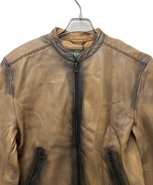 JUVENTUS（ユヴェントス）JUVENTUS (ユヴェントス) レザージャケット ブラウン サイズ:Ｌの古着・服飾アイテム