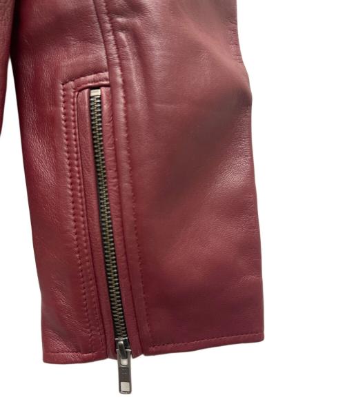 Liugoo Leathers（リューグーレザーズ）Liugoo Leathers (リューグーレザーズ) レザージャケット レッド サイズ:Ｍの古着・服飾アイテム