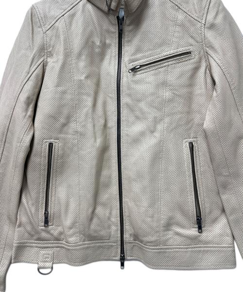 Liugoo Leathers（リューグーレザーズ）Liugoo Leathers (リューグーレザーズ) レザージャケット ベージュ サイズ:Ｍの古着・服飾アイテム