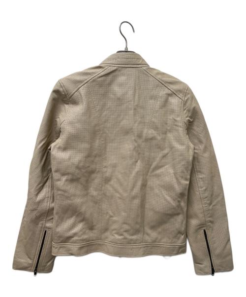 Liugoo Leathers（リューグーレザーズ）Liugoo Leathers (リューグーレザーズ) レザージャケット ベージュ サイズ:Ｍの古着・服飾アイテム
