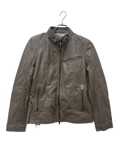 Liugoo Leathers（リューグーレザーズ）Liugoo Leathers (リューグーレザーズ) レザージャケット ベージュ サイズ:Ｍの古着・服飾アイテム