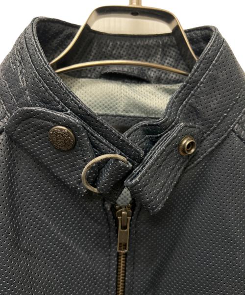 Liugoo Leathers（リューグーレザーズ）Liugoo Leathers (リューグーレザーズ) レザージャケット ブルー サイズ:Ｍの古着・服飾アイテム