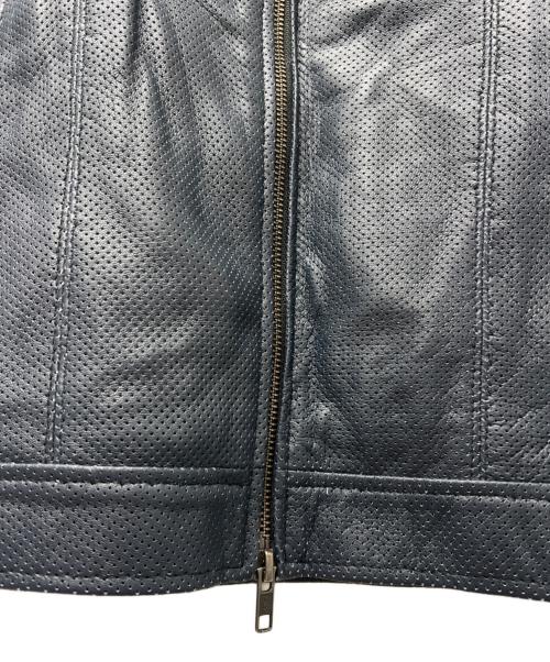 Liugoo Leathers（リューグーレザーズ）Liugoo Leathers (リューグーレザーズ) レザージャケット ブルー サイズ:Ｍの古着・服飾アイテム