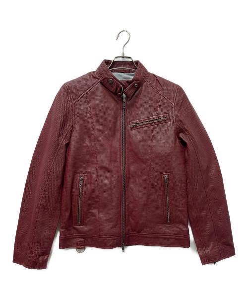 Liugoo Leathers（リューグーレザーズ）Liugoo Leathers (リューグーレザーズ) レザージャケット レッド サイズ:Ｍの古着・服飾アイテム