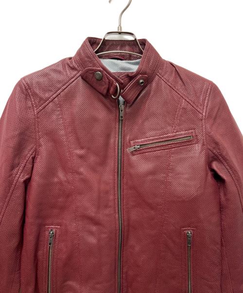 Liugoo Leathers（リューグーレザーズ）Liugoo Leathers (リューグーレザーズ) レザージャケット レッド サイズ:Ｍの古着・服飾アイテム