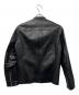 中古・古着 LIDnM (リドム) シングルライダースジャケット ブラック サイズ:Ｍ：6000円