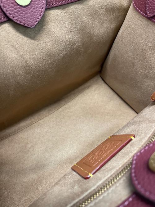 COACH（コーチ）COACH (コーチ) 2WAYバッグ ベージュ×レッドの古着・服飾アイテム