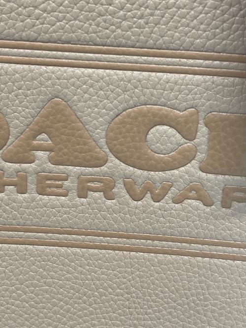 COACH（コーチ）COACH (コーチ) 2WAYバッグ ベージュ×レッドの古着・服飾アイテム