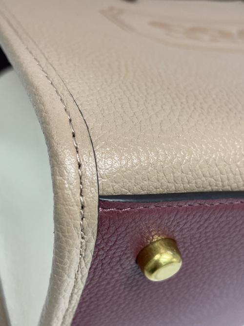 COACH（コーチ）COACH (コーチ) 2WAYバッグ ベージュ×レッドの古着・服飾アイテム