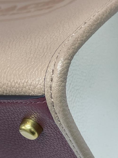 COACH（コーチ）COACH (コーチ) 2WAYバッグ ベージュ×レッドの古着・服飾アイテム