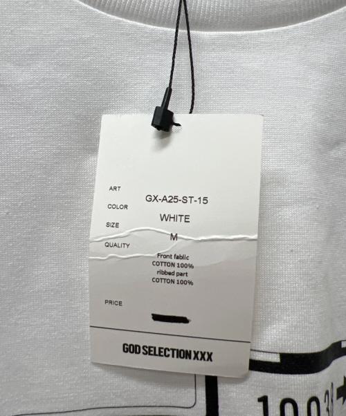 GOD SELECTION XXX（ゴッドセレクショントリプルエックス）GOD SELECTION XXX (ゴッドセレクショントリプルエックス) Tシャツ ホワイト サイズ:Ｍ 未使用品の古着・服飾アイテム
