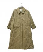 BABYLONEバビロン）の古着「ステンカラーコート」｜グリーン