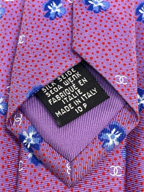 CHANEL（シャネル）CHANEL (シャネル) ネクタイ パープル サイズ:FREEの古着・服飾アイテム