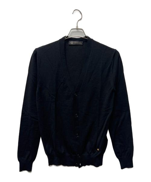 VERSACE（ヴェルサーチェ）VERSACE (ヴェルサーチェ) 薄手カーディガン ブラック サイズ:４４の古着・服飾アイテム