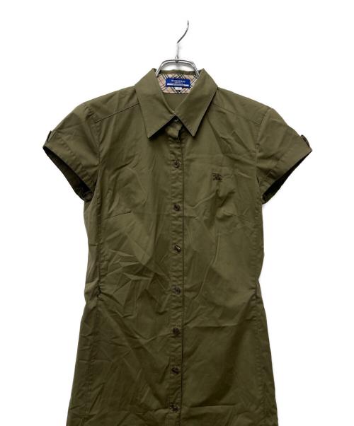 BURBERRY BLUE LABEL（バーバリー ブルー レーベル）BURBERRY BLUE LABEL (バーバリー ブルー レーベル) 半袖ワンピース カーキ サイズ:３８の古着・服飾アイテム