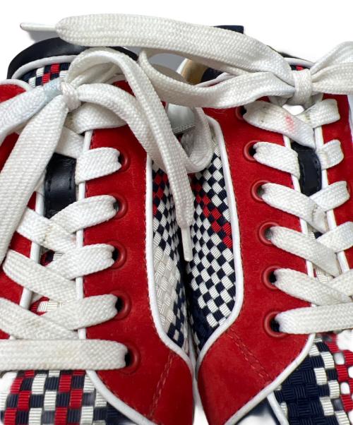 Christian Louboutin（クリスチャン・ルブタン）Christian Louboutin (クリスチャン・ルブタン) Rantulow Orlato Flat' sneakers レッド×ネイビー サイズ:42の古着・服飾アイテム