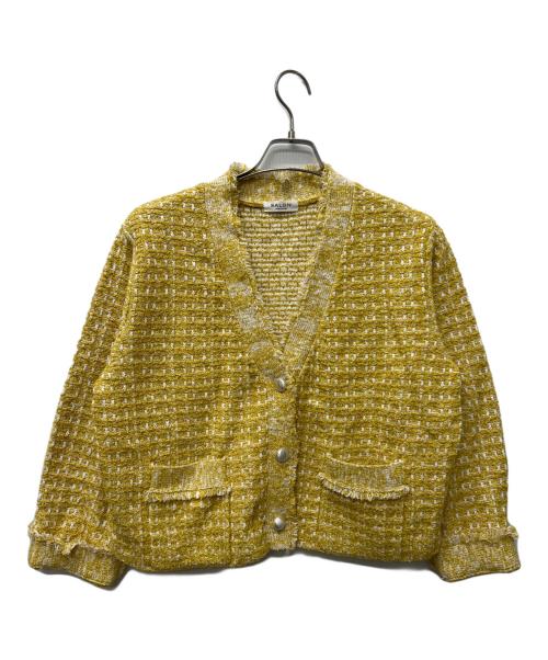 SALON（サロン）SALON (サロン) ジャケット イエロー×ホワイト サイズ:FREEの古着・服飾アイテム