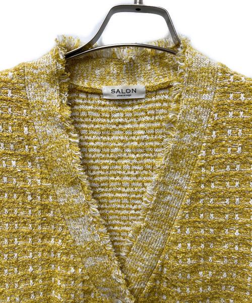 SALON（サロン）SALON (サロン) ジャケット イエロー×ホワイト サイズ:FREEの古着・服飾アイテム