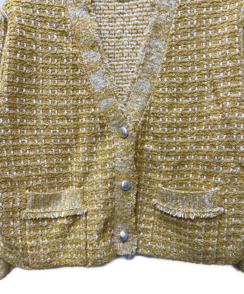 SALON（サロン）SALON (サロン) ジャケット イエロー×ホワイト サイズ:FREEの古着・服飾アイテム