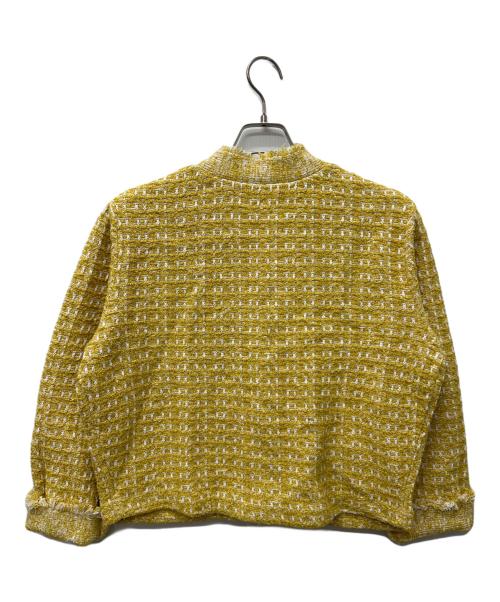 SALON（サロン）SALON (サロン) ジャケット イエロー×ホワイト サイズ:FREEの古着・服飾アイテム