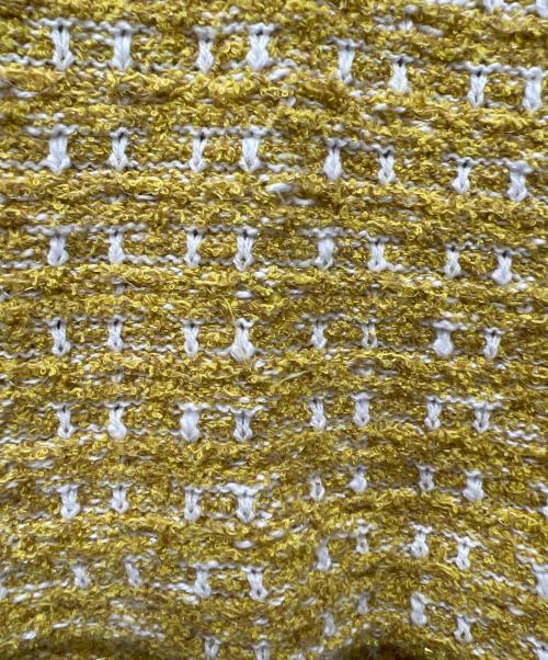 SALON（サロン）SALON (サロン) ジャケット イエロー×ホワイト サイズ:FREEの古着・服飾アイテム