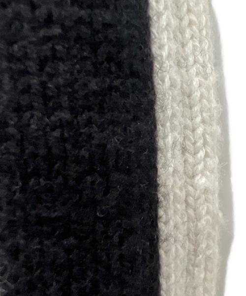 stussy（ステューシー）stussy (ステューシー) ニットベスト ホワイト×ブラック サイズ:Ｓの古着・服飾アイテム