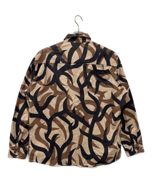ASAT（アサット）ASAT (アサット) 長袖シャツ ベージュ×ブラック サイズ:不明の古着・服飾アイテム