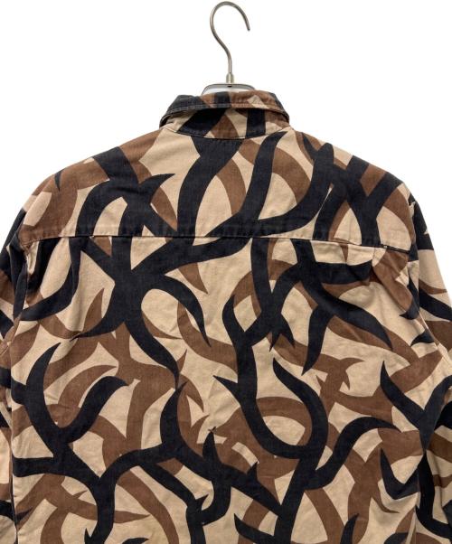 ASAT（アサット）ASAT (アサット) 長袖シャツ ベージュ×ブラック サイズ:不明の古着・服飾アイテム