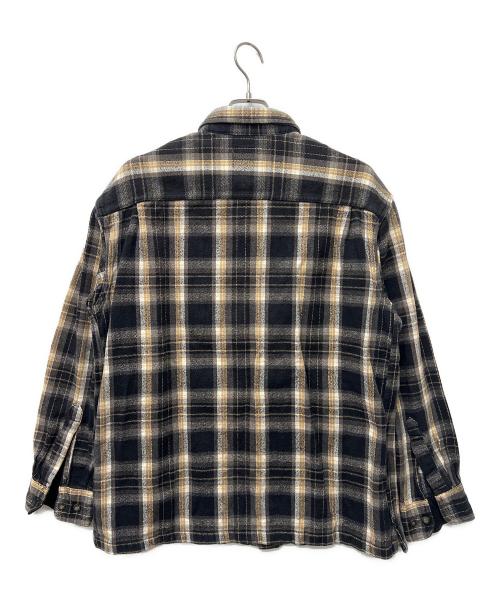 ST JOHN'S BAY（セントジョンズベイ）ST JOHN'S BAY (セントジョンズベイ) 長袖シャツ ブラック×ベージュ サイズ:Ｌの古着・服飾アイテム