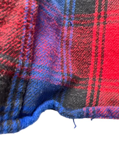 FIVE BROTHER（ファイブブラザー）FIVE BROTHER (ファイブブラザー) 長袖シャツ レッド×ブルー サイズ:ＸＬの古着・服飾アイテム