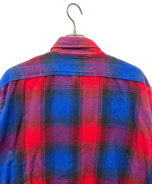 FIVE BROTHER（ファイブブラザー）FIVE BROTHER (ファイブブラザー) 長袖シャツ レッド×ブルー サイズ:ＸＬの古着・服飾アイテム