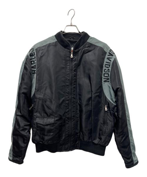 HARLEY-DAVIDSON（ハーレーダビッドソン）HARLEY-DAVIDSON (ハーレーダビッドソン) ナイロンジャケット グレー×ブラック サイズ:不明の古着・服飾アイテム