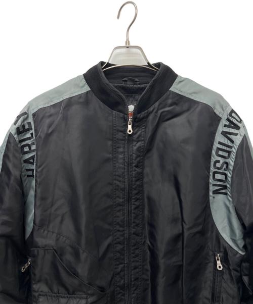 HARLEY-DAVIDSON（ハーレーダビッドソン）HARLEY-DAVIDSON (ハーレーダビッドソン) ナイロンジャケット グレー×ブラック サイズ:不明の古着・服飾アイテム