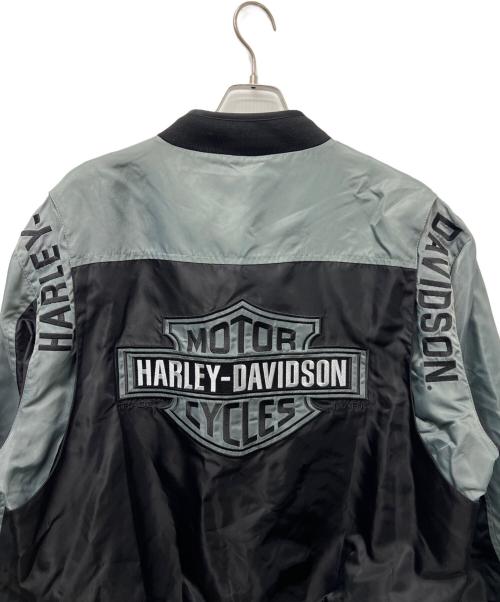 HARLEY-DAVIDSON（ハーレーダビッドソン）HARLEY-DAVIDSON (ハーレーダビッドソン) ナイロンジャケット グレー×ブラック サイズ:不明の古着・服飾アイテム