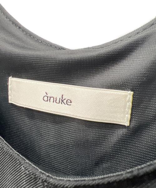 anuke（アンヌーク）anuke (アンヌーク) ノースリーブ・キャミソールワンピース ブラック サイズ:３８の古着・服飾アイテム