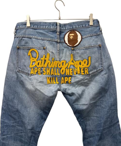 A BATHING APE（ア ベイシング エイプ）A BATHING APE (ア ベイシング エイプ) デニムパンツ インディゴ サイズ:Ｌの古着・服飾アイテム