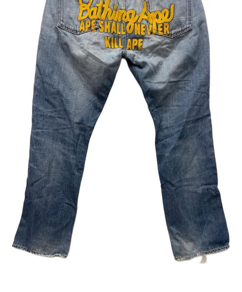 A BATHING APE（ア ベイシング エイプ）A BATHING APE (ア ベイシング エイプ) デニムパンツ インディゴ サイズ:Ｌの古着・服飾アイテム