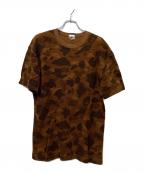 BAPE BY A BATHING APEベイプバイアベイシングエイプ）の古着「ワッフルTシャツ」｜ブラウン