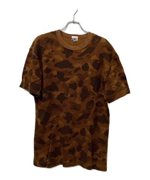 BAPE BY A BATHING APE（ベイプバイアベイシングエイプ）BAPE BY A BATHING APE (ベイプバイアベイシングエイプ) ワッフルTシャツ ブラウン サイズ:Ｌの古着・服飾アイテム