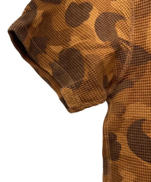 BAPE BY A BATHING APE（ベイプバイアベイシングエイプ）BAPE BY A BATHING APE (ベイプバイアベイシングエイプ) ワッフルTシャツ ブラウン サイズ:Ｌの古着・服飾アイテム
