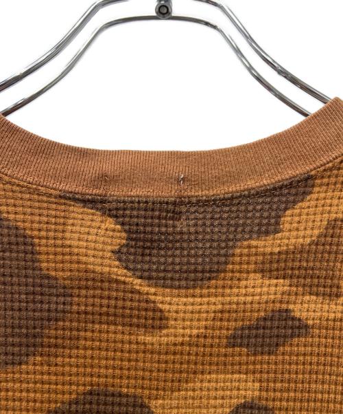 BAPE BY A BATHING APE（ベイプバイアベイシングエイプ）BAPE BY A BATHING APE (ベイプバイアベイシングエイプ) ワッフルTシャツ ブラウン サイズ:Ｌの古着・服飾アイテム