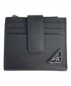 PRADAプラダ）の古着「2つ折り財布」｜ブラック