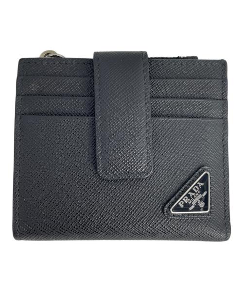 PRADA（プラダ）PRADA (プラダ) 2つ折り財布 ブラックの古着・服飾アイテム