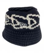 New Eraニューエラ）の古着「ニットバケット」｜ブラック×ホワイト