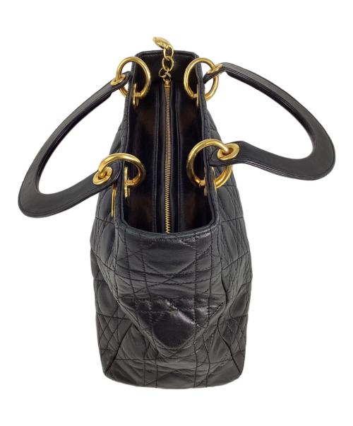 Christian Dior（クリスチャン ディオール）Christian Dior (クリスチャン ディオール) ハンドバッグ ブラック×ゴールドの古着・服飾アイテム