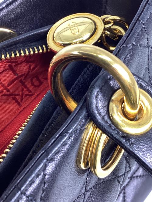 Christian Dior（クリスチャン ディオール）Christian Dior (クリスチャン ディオール) ハンドバッグ ブラック×ゴールドの古着・服飾アイテム