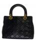 Christian Dior (クリスチャン ディオール) ハンドバッグ ブラック×ゴールド：55000円