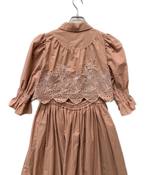 HER LIP TO（ハーリップトゥ）HER LIP TO (ハーリップトゥ) 長袖ワンピース ピンク サイズ:Ｍの古着・服飾アイテム